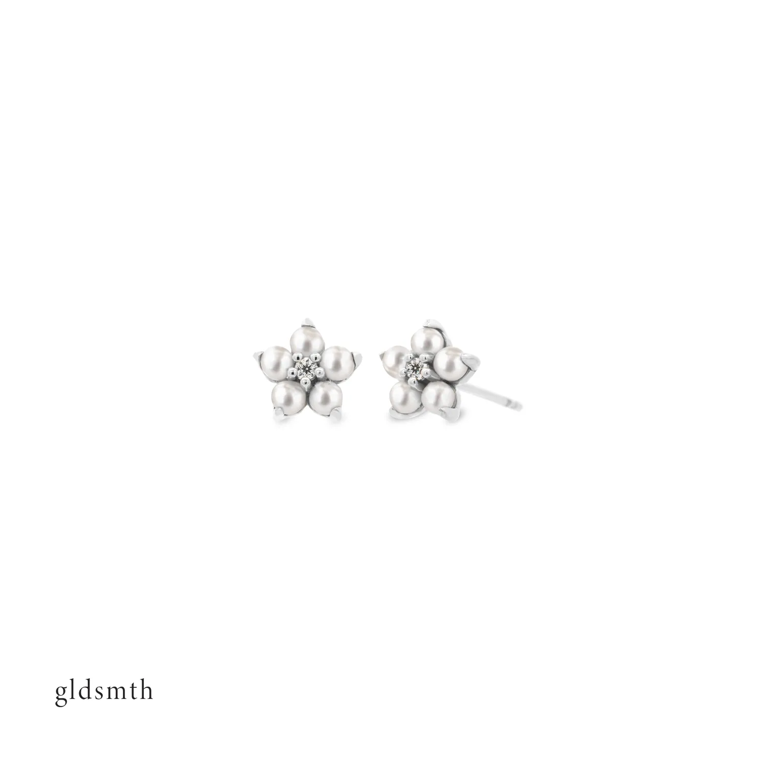 10k White Gold Margot Studs