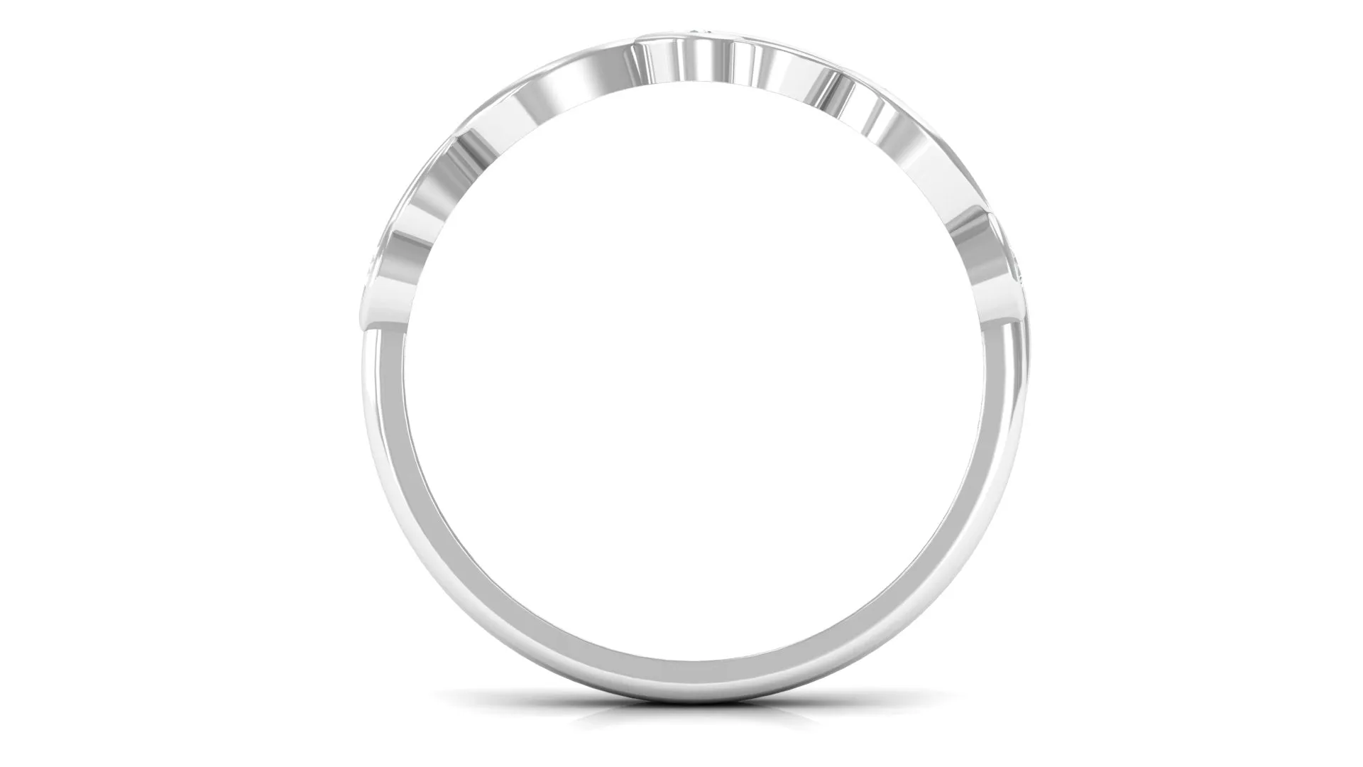 1/4 CT Bezel Set Round Diamond Designer Band Ring