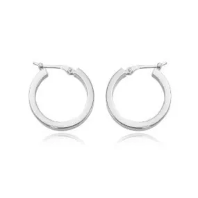 14k Gold Square Tube Hoop Earrings