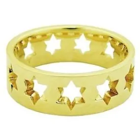 14K Gold Star Of David Ring