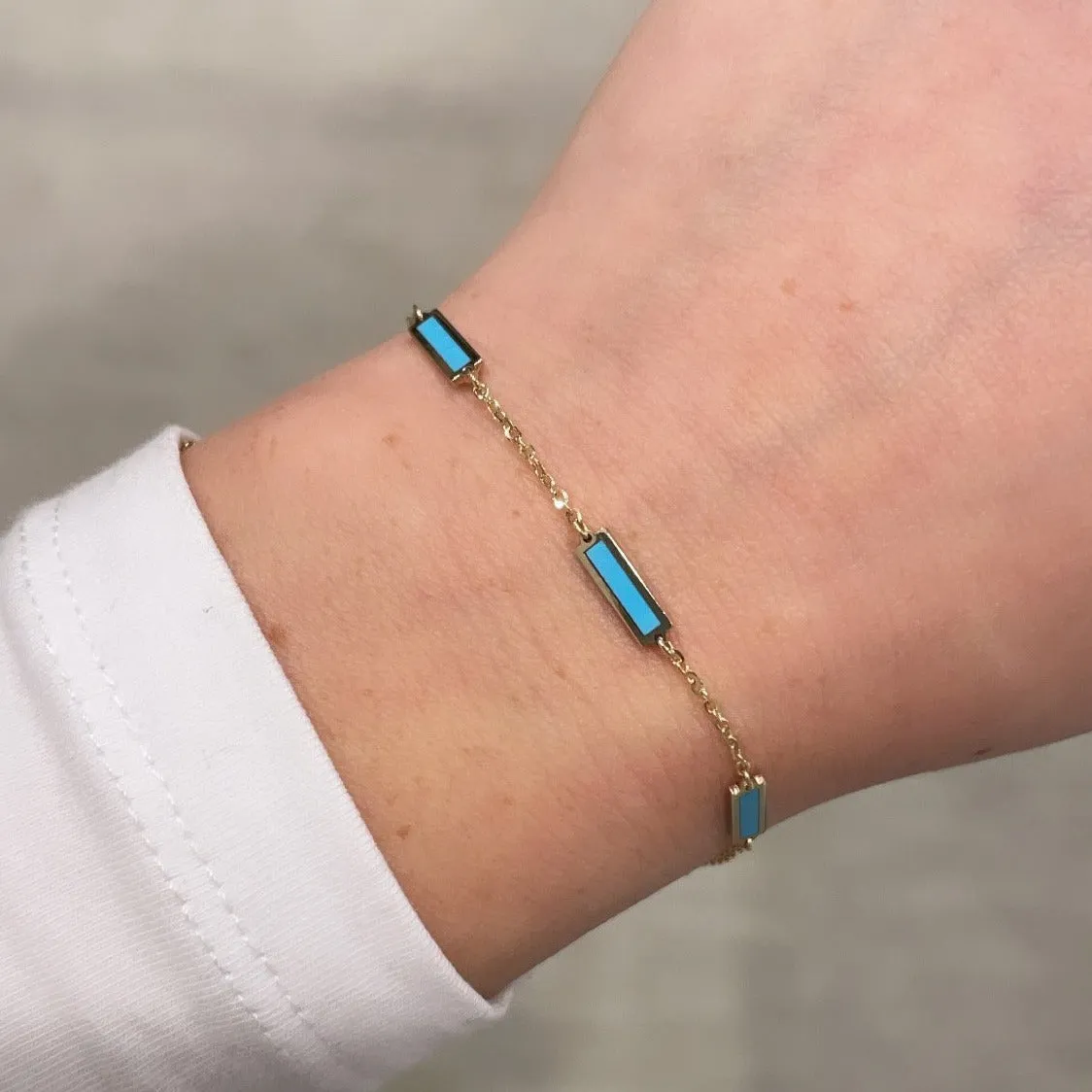 14K GOLD TURQUOISE ANNA BRACELET