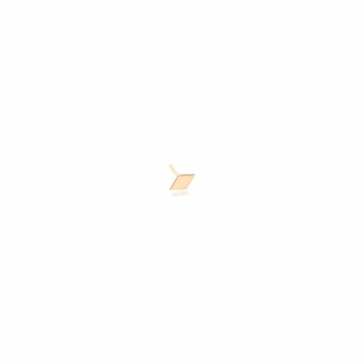14K Itty Bitty Single Diamond Shape Single Stud Earring