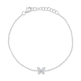 14KW.08CTW BUTTERFLY BRACELET