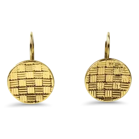 1870 Collection 14K Yellow Gold Woven Disc Drop Earrings