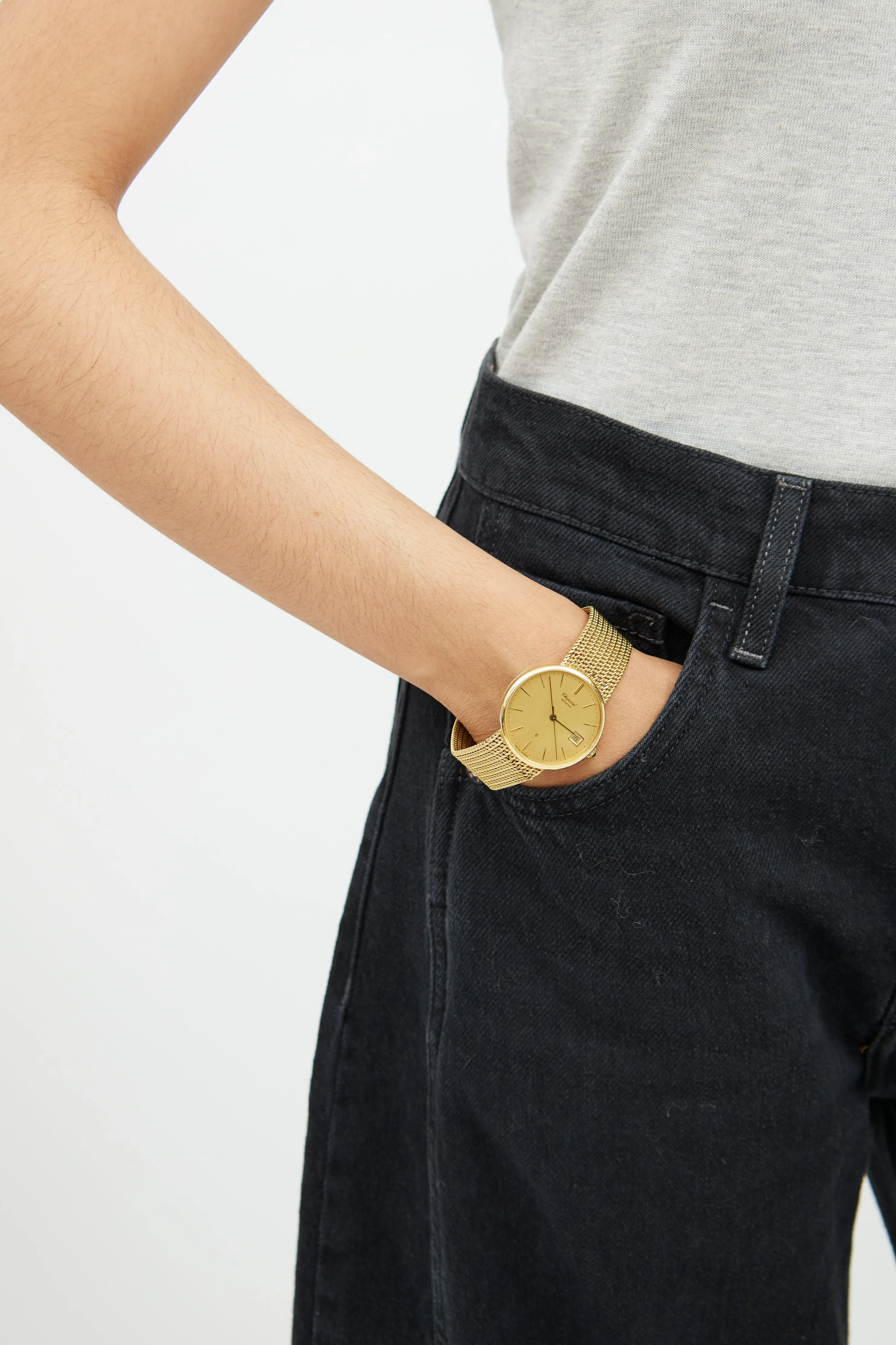 18K Gold Geneve Date Watch