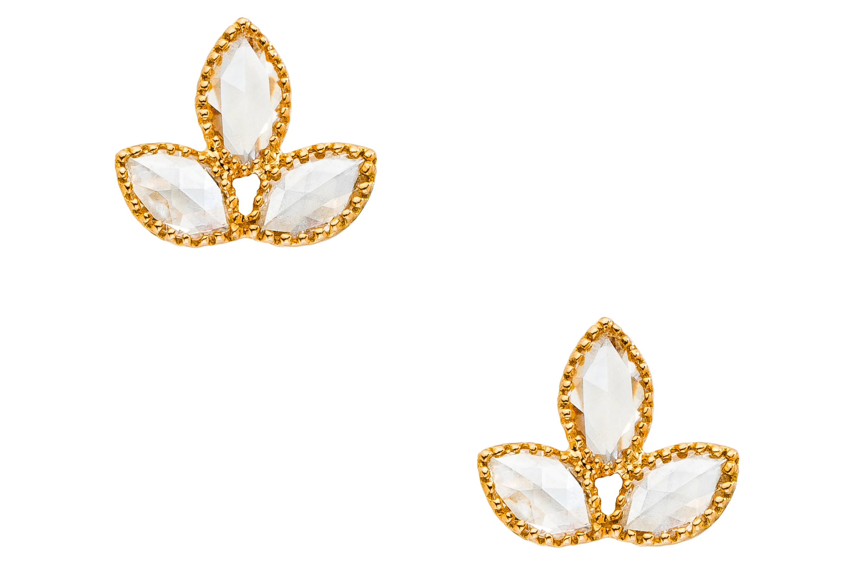 18K ROSE GOLD LILAH WHITE DIAMOND STUD EARRINGS