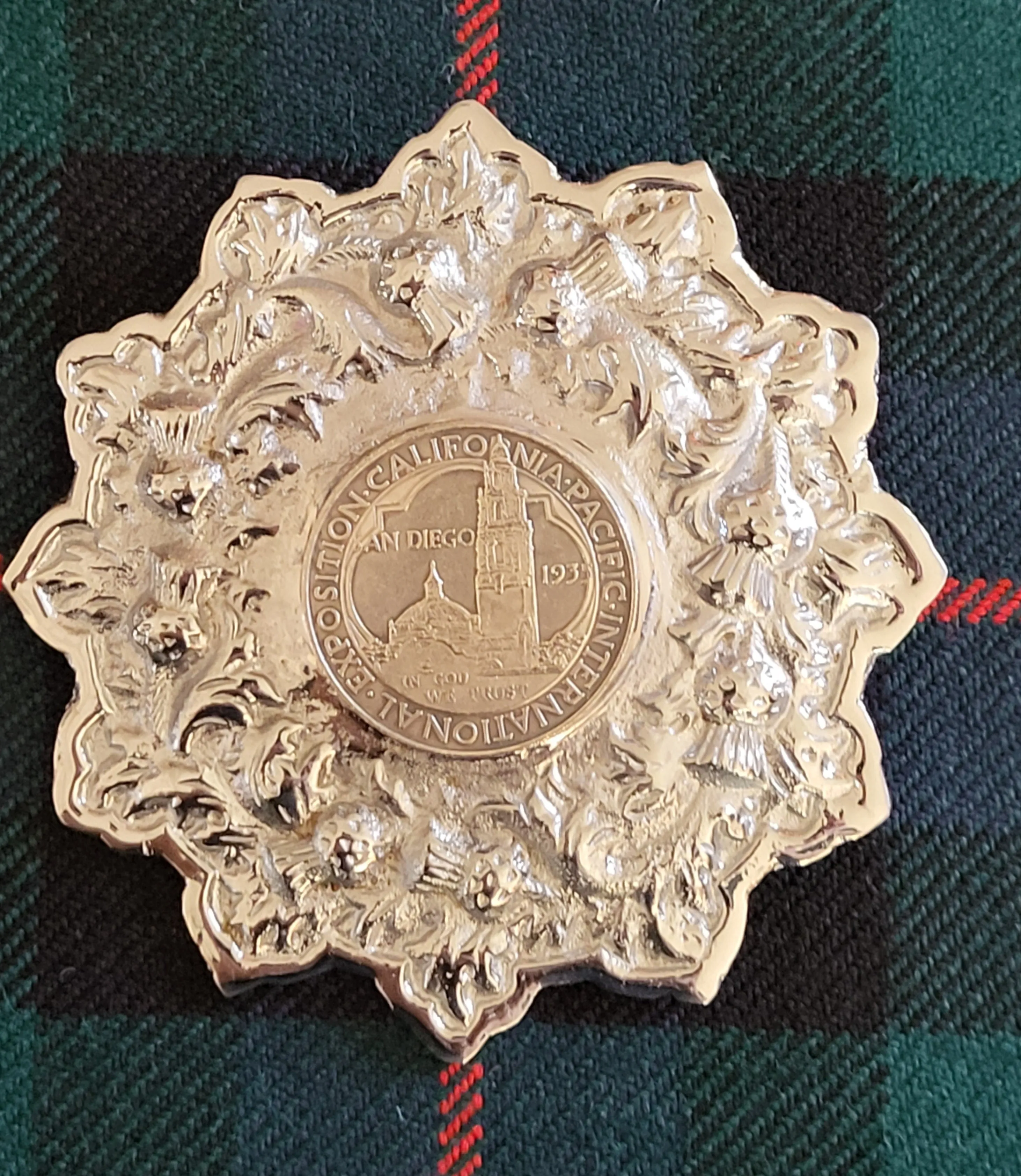 1935 San Diego Exposition Coin Brooch