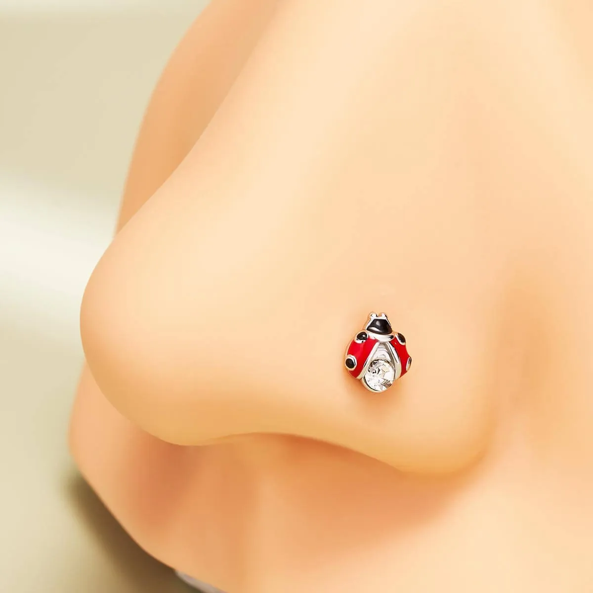 20G Mushroom/Daisy/Ladybird Nose Stud Pack