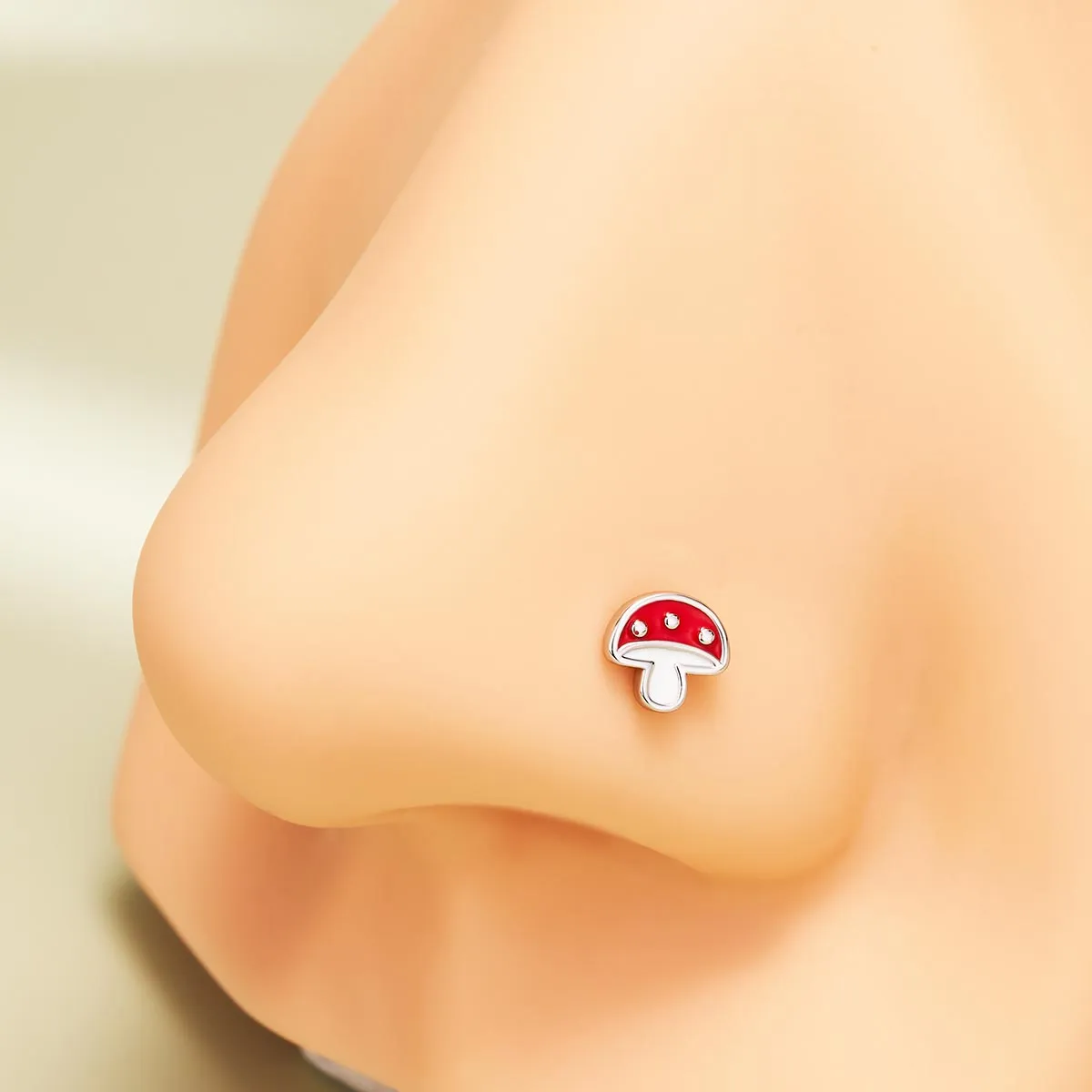 20G Mushroom/Daisy/Ladybird Nose Stud Pack