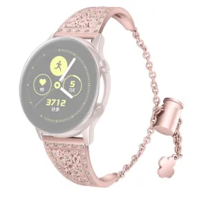 22mm Universal zinc alloy rhinestone décor watch strap - Rose Pink