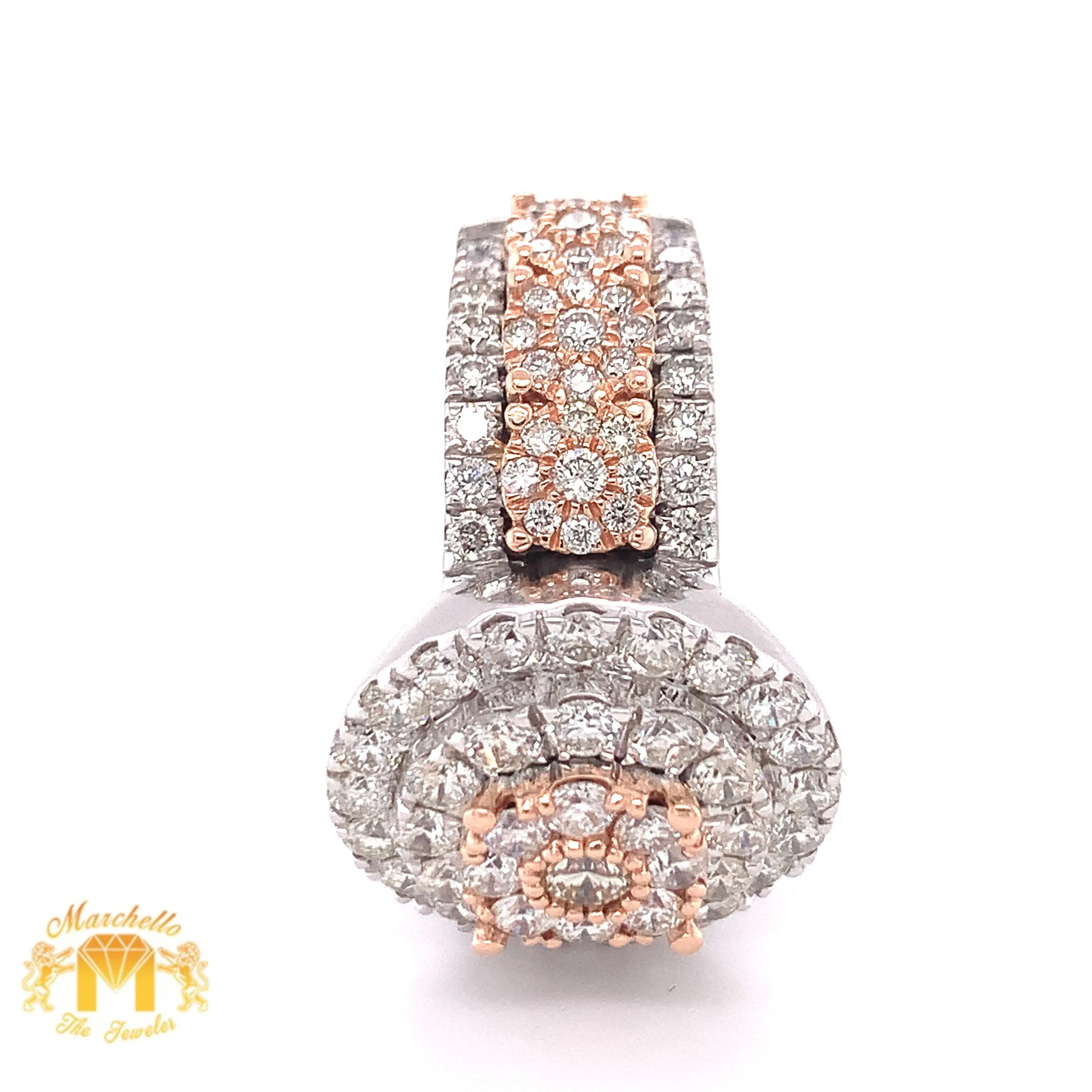 4.5ct Round Diamond and 14k Gold Monster #15 Ring