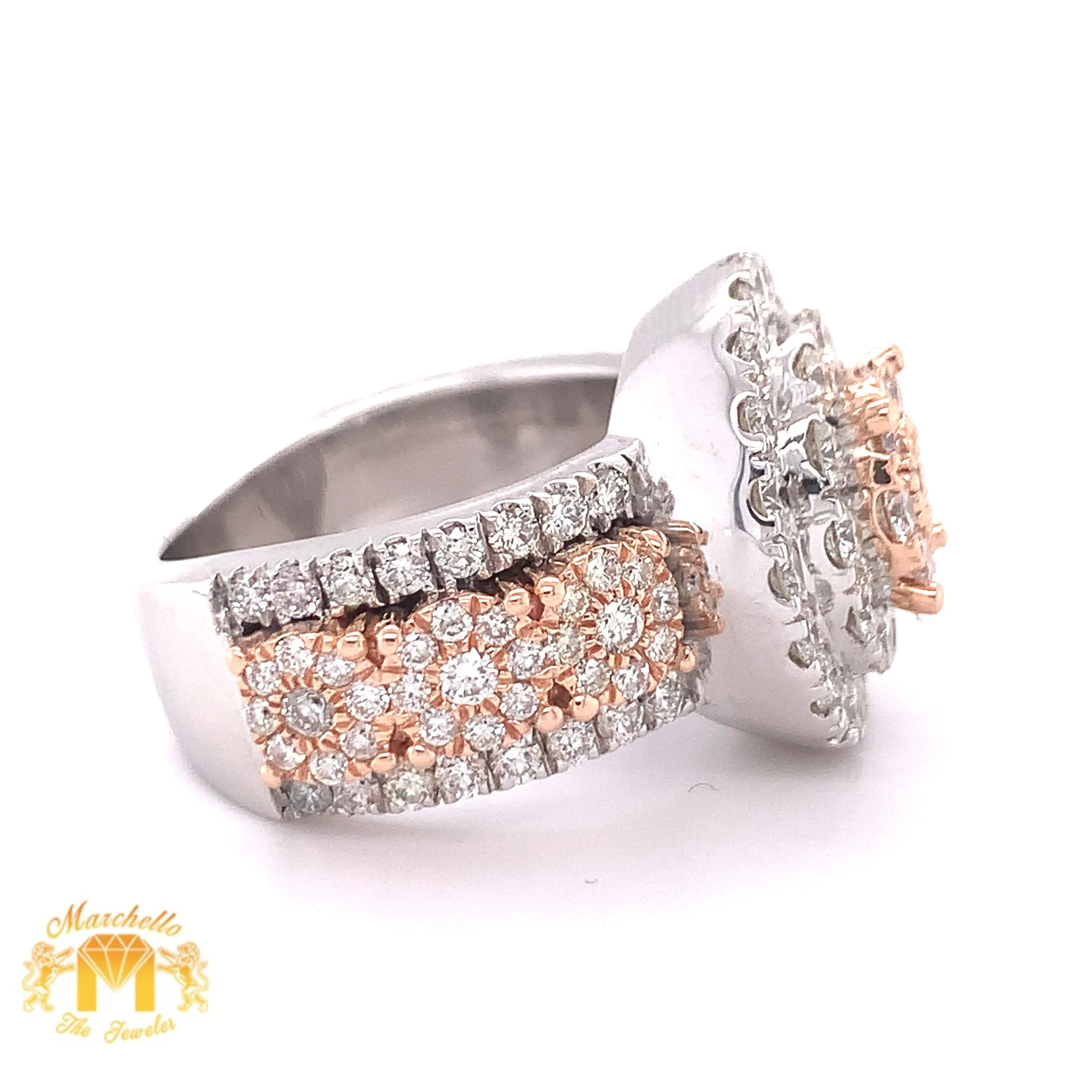 4.5ct Round Diamond and 14k Gold Monster #15 Ring