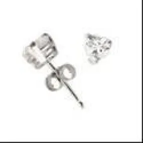 .50 Ct Heart Shape Studs Cubic Zirconia CZ Earrings