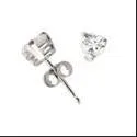 .50 Ct Heart Shape Studs Cubic Zirconia CZ Earrings
