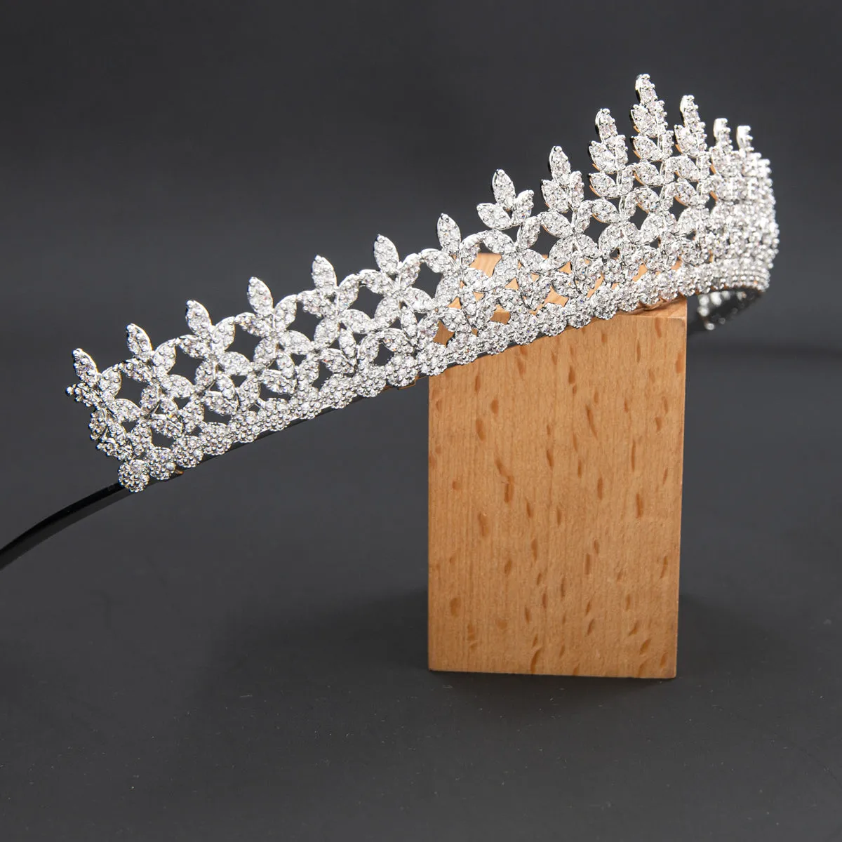 5A Level Cubic Zirconia Wedding Bridal Big Tiara Diadem CH10353