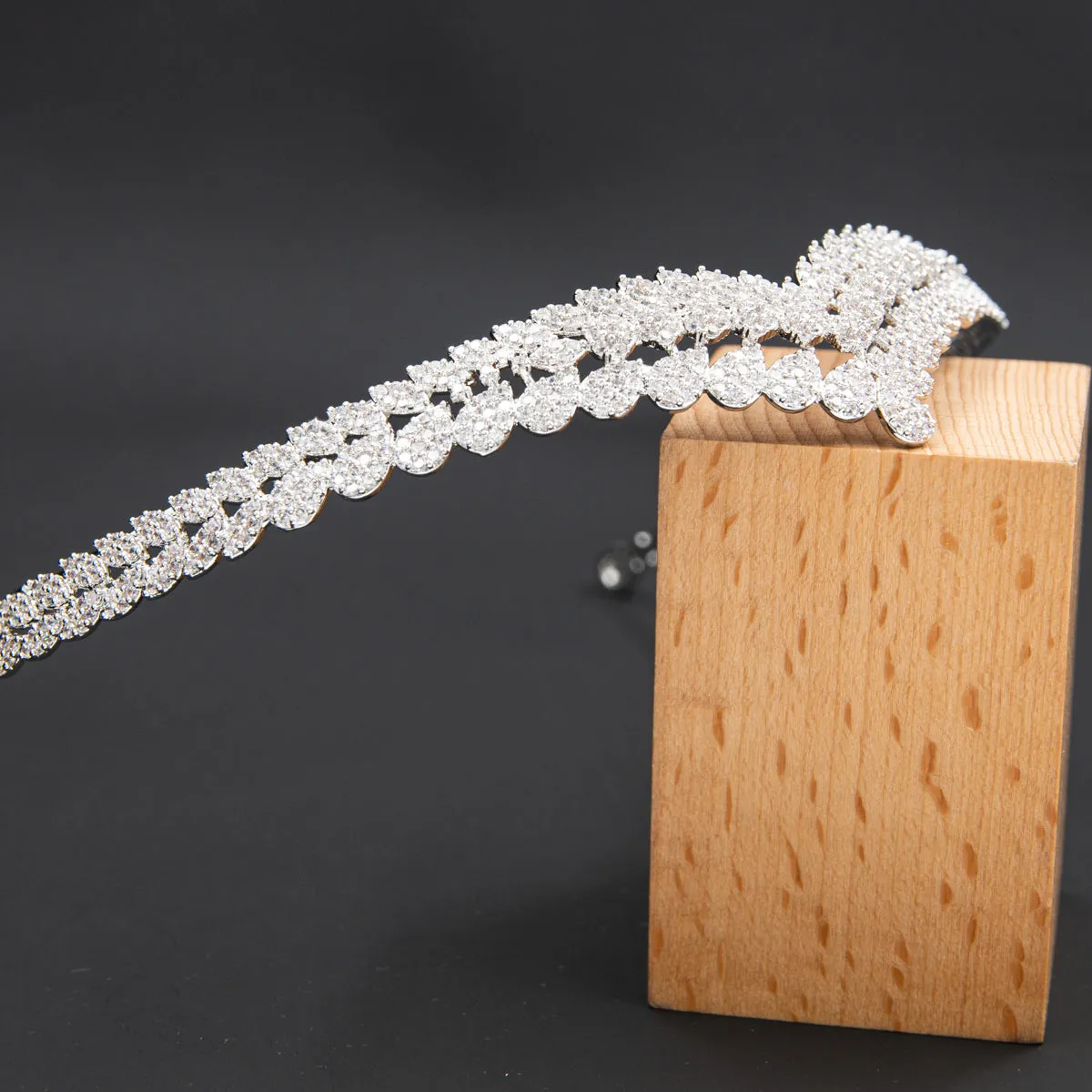 5A Level Cubic Zirconia Wedding Bridal Big Tiara Diadem CH10354