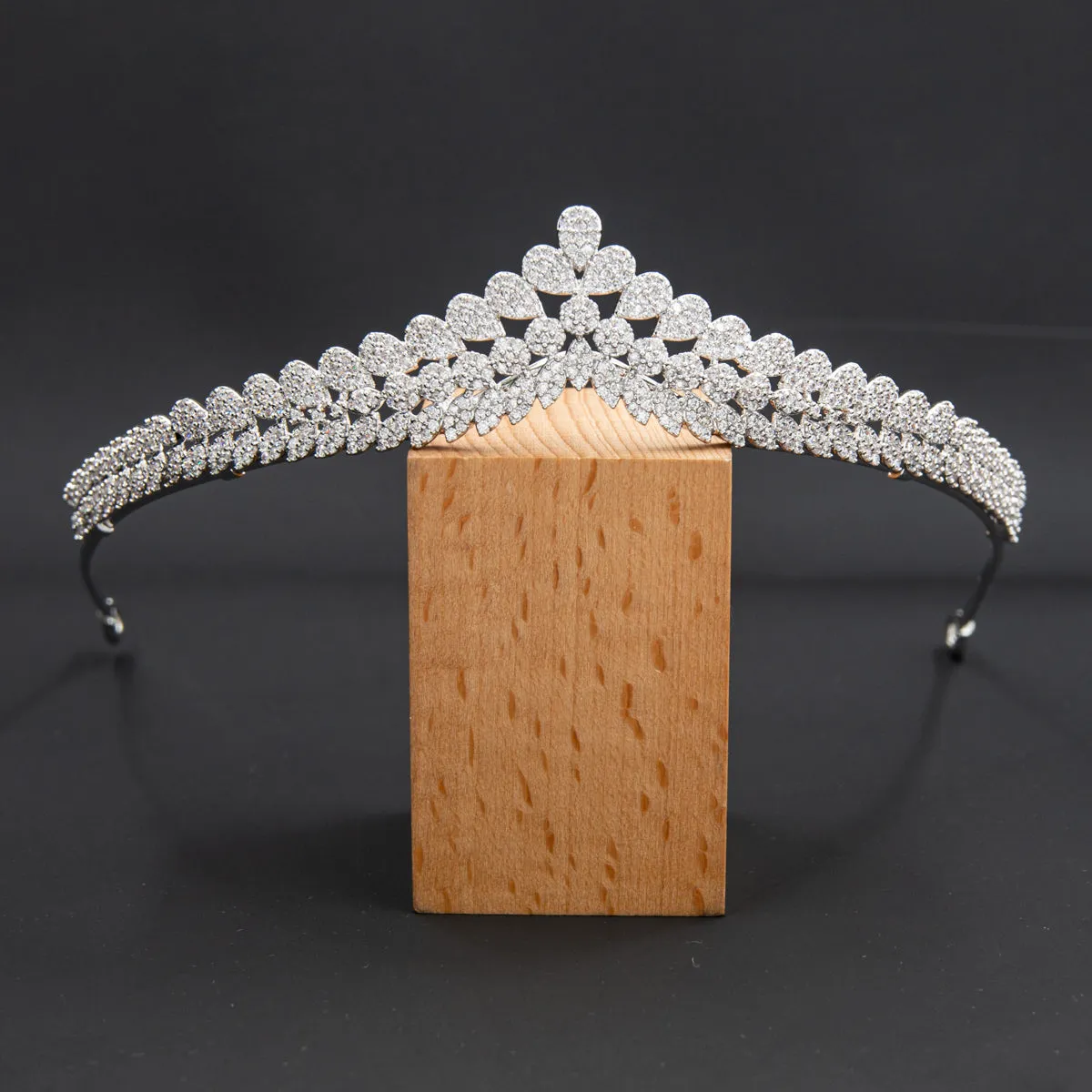 5A Level Cubic Zirconia Wedding Bridal Big Tiara Diadem CH10354
