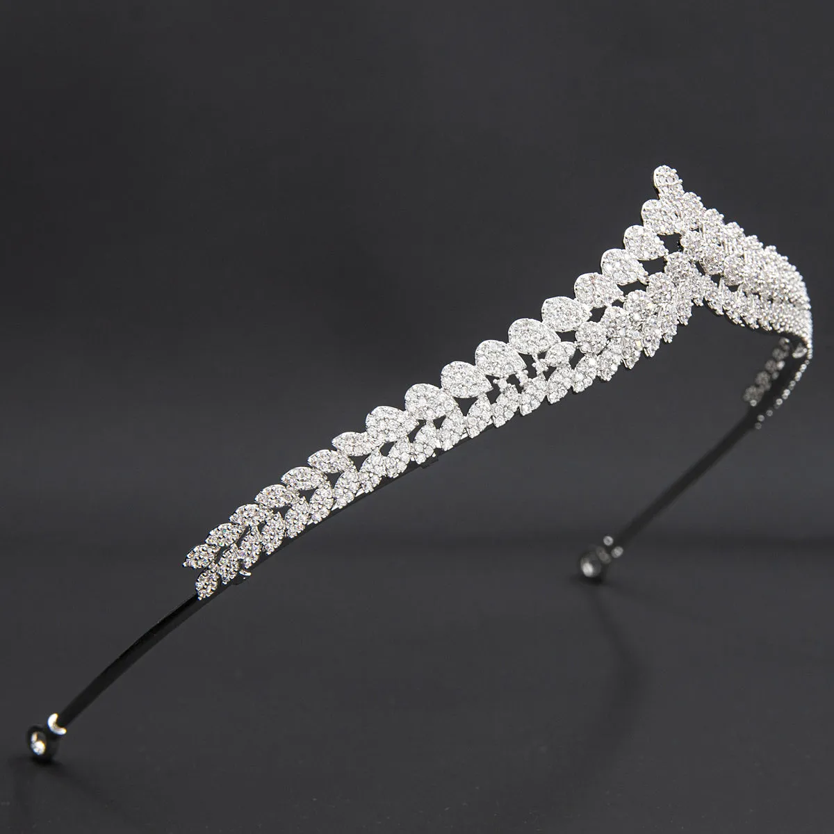 5A Level Cubic Zirconia Wedding Bridal Big Tiara Diadem CH10354