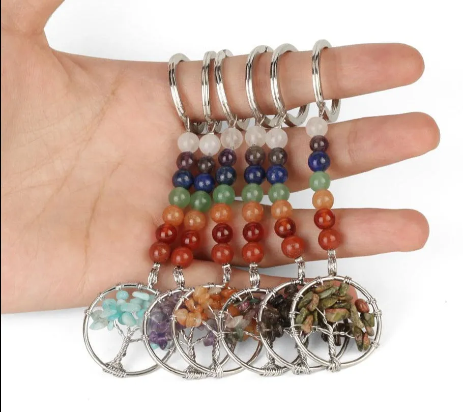 7 Chakra Reiki Tree of Life Keychain
