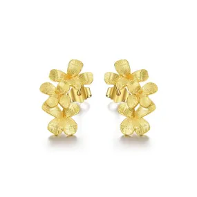 925 Silver Daisy Vintage Stud Earrings