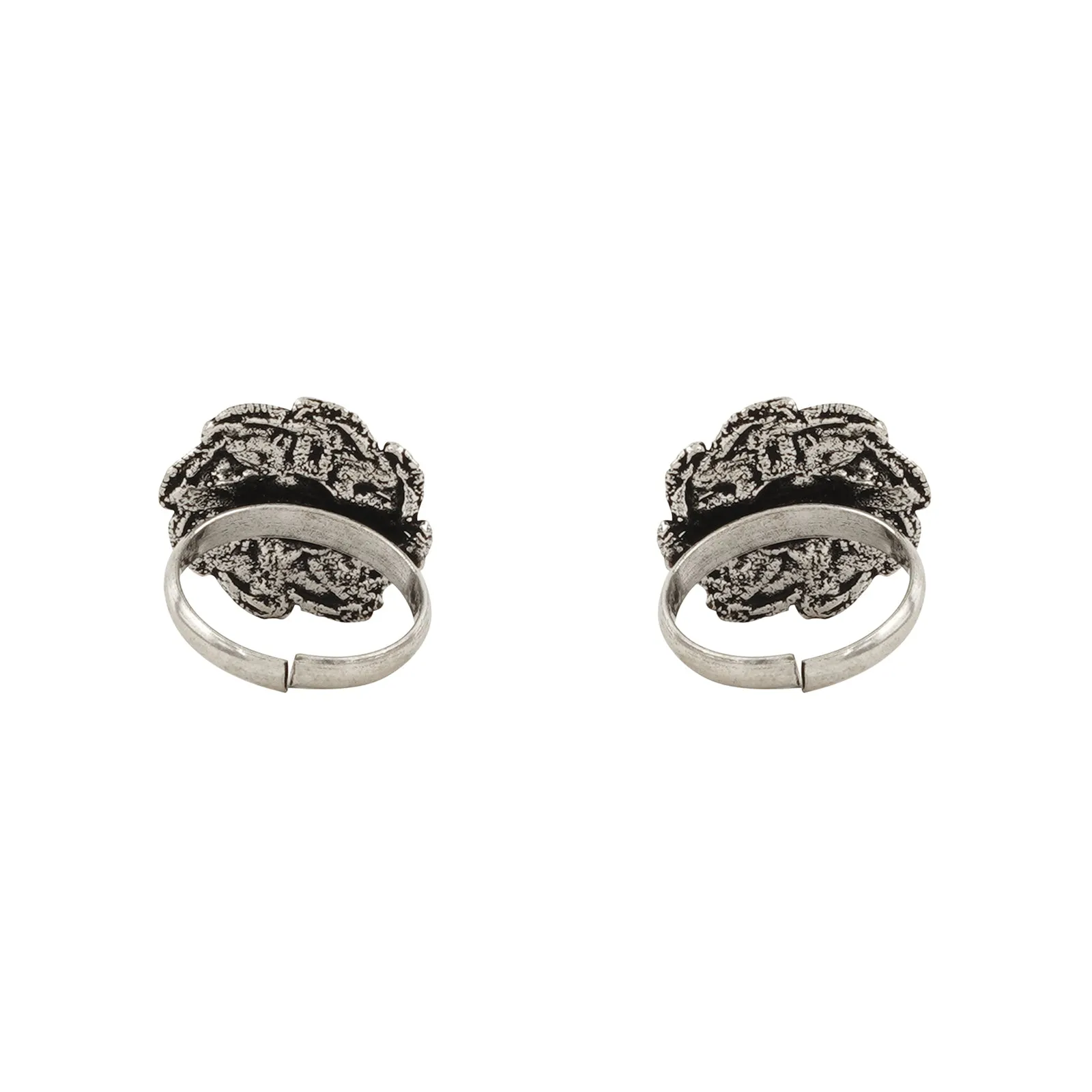 Aalai Silver Oxidised Toe Ring