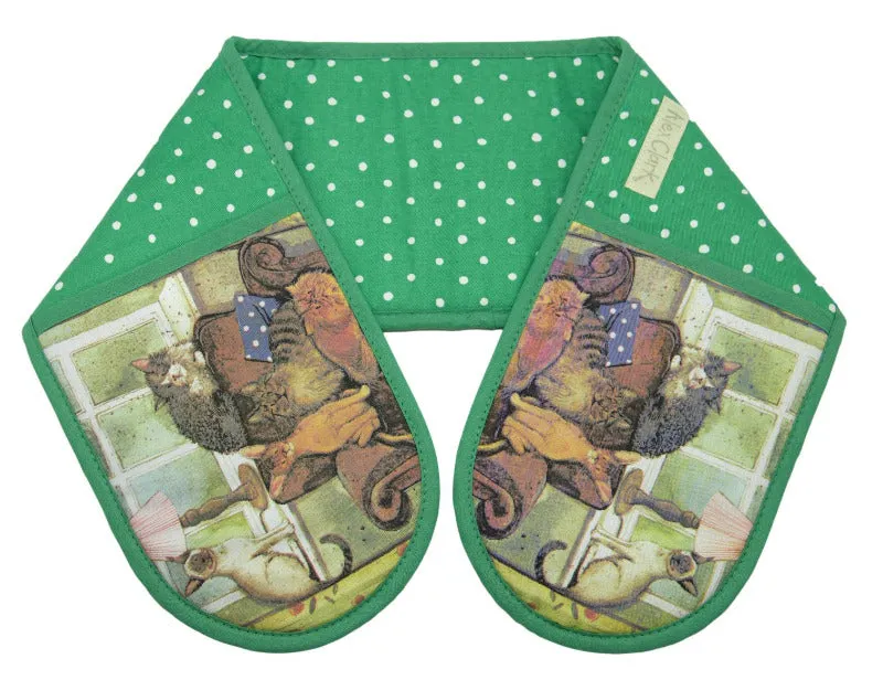 Alex Clark Cat House Double Oven Gloves