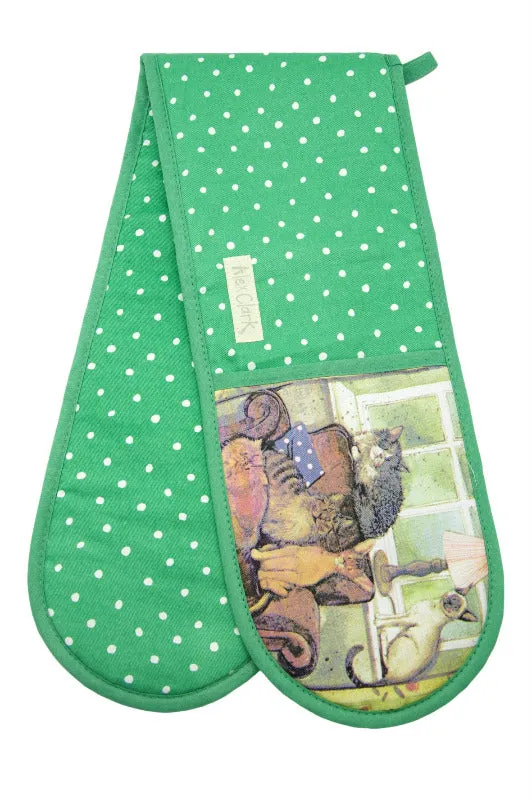 Alex Clark Cat House Double Oven Gloves