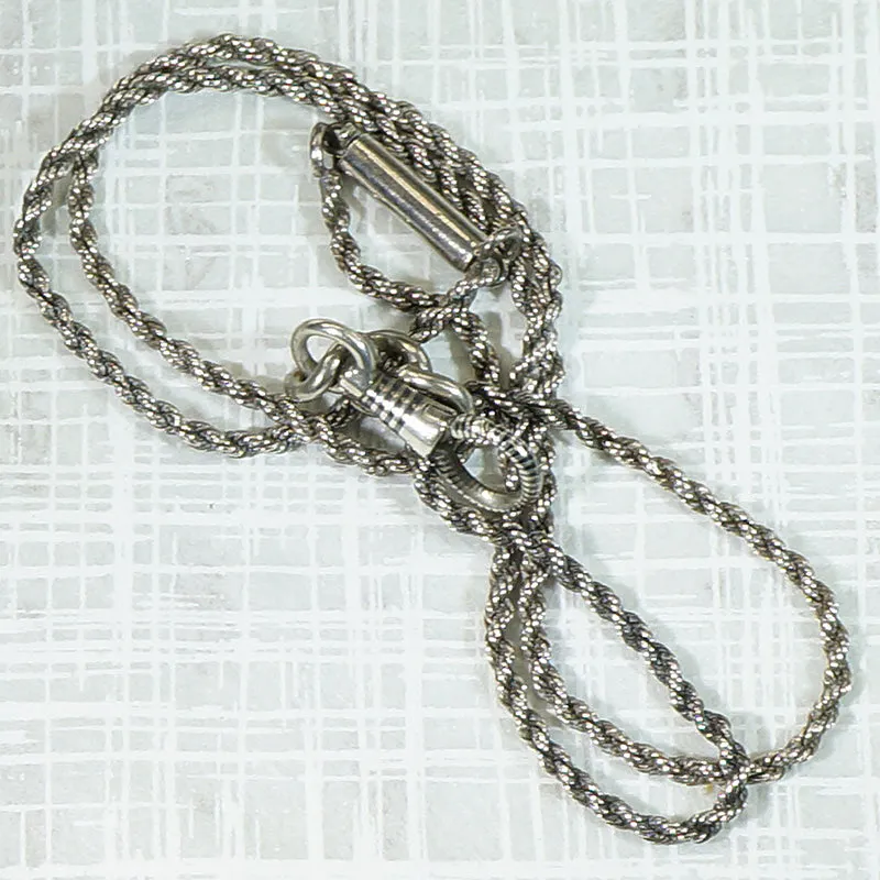 Antique Silver Rope Chain with Niello Hook by Ancient Influences