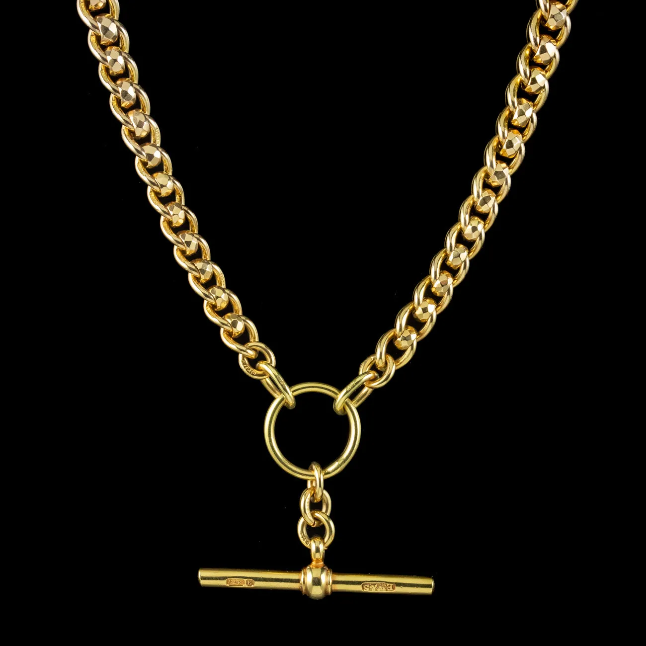 Antique Victorian 9ct Gold Rollerball Albert Chain