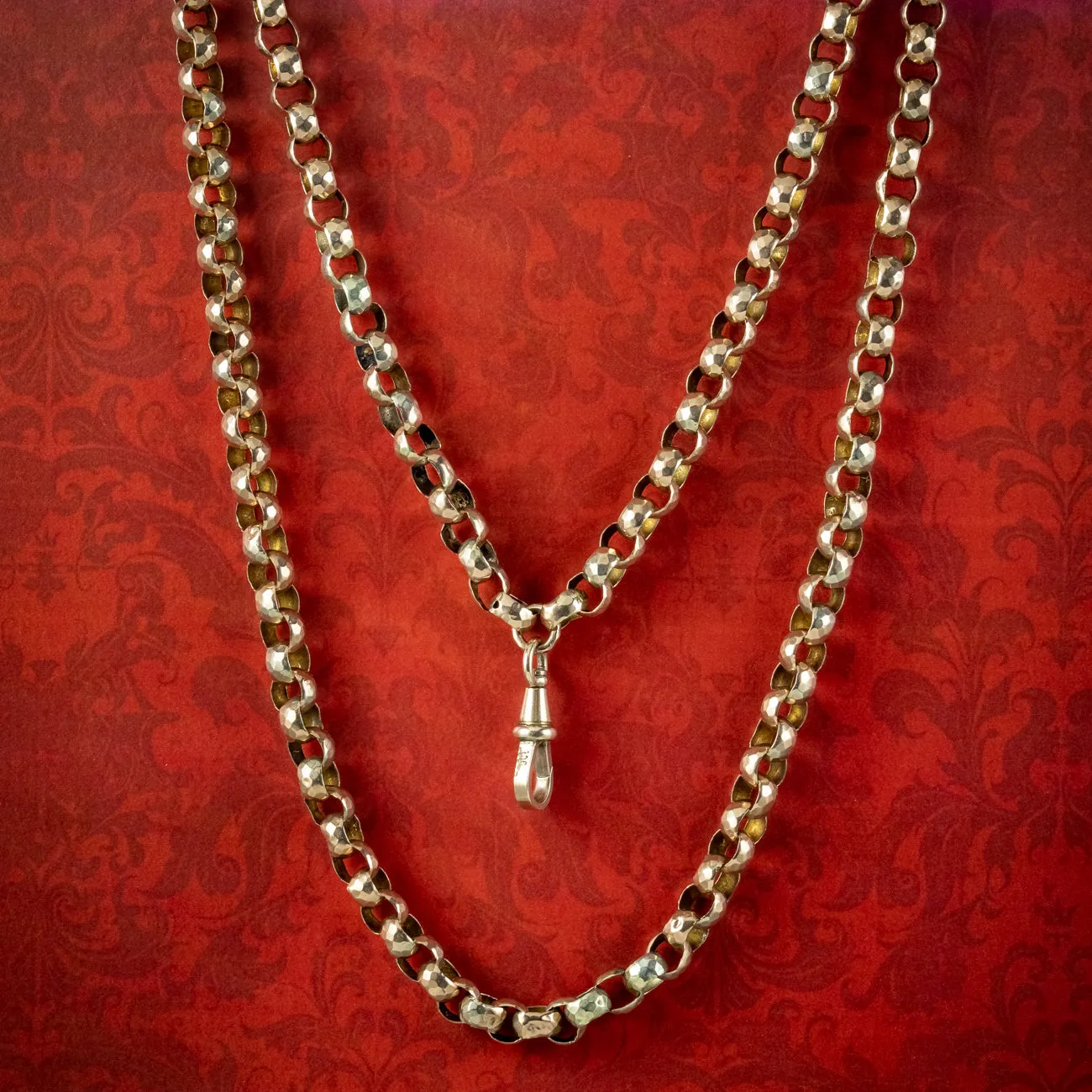 Antique Victorian Chunky 9ct Gold Guard Chain