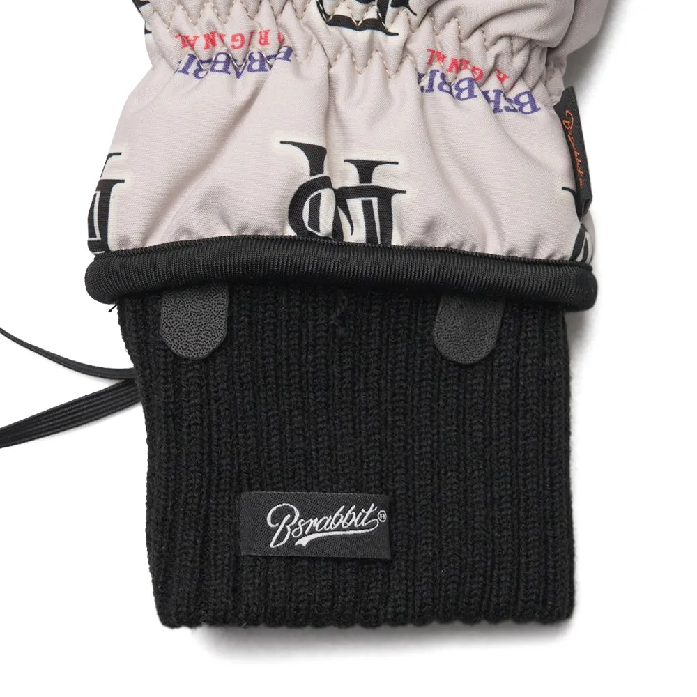 BIG BEAR RABBIT ZIPPER POCKET GLOVE BEIGE