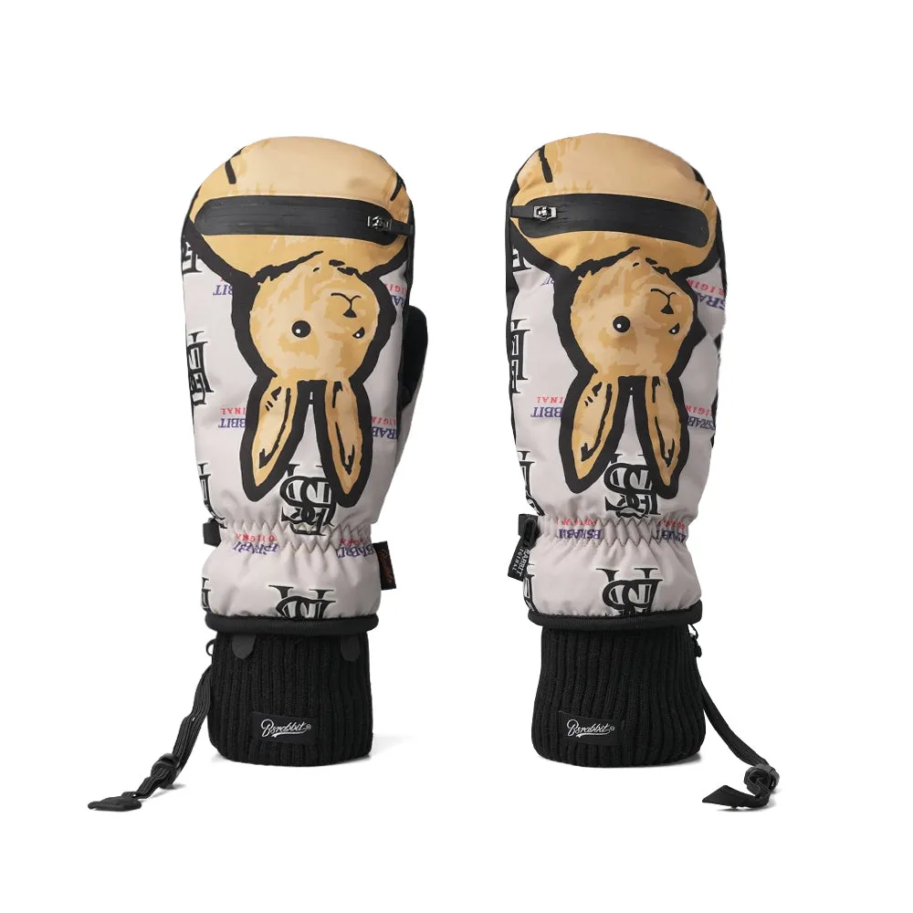 BIG BEAR RABBIT ZIPPER POCKET GLOVE BEIGE