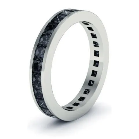 Black Diamond Eternity Wedding Ring