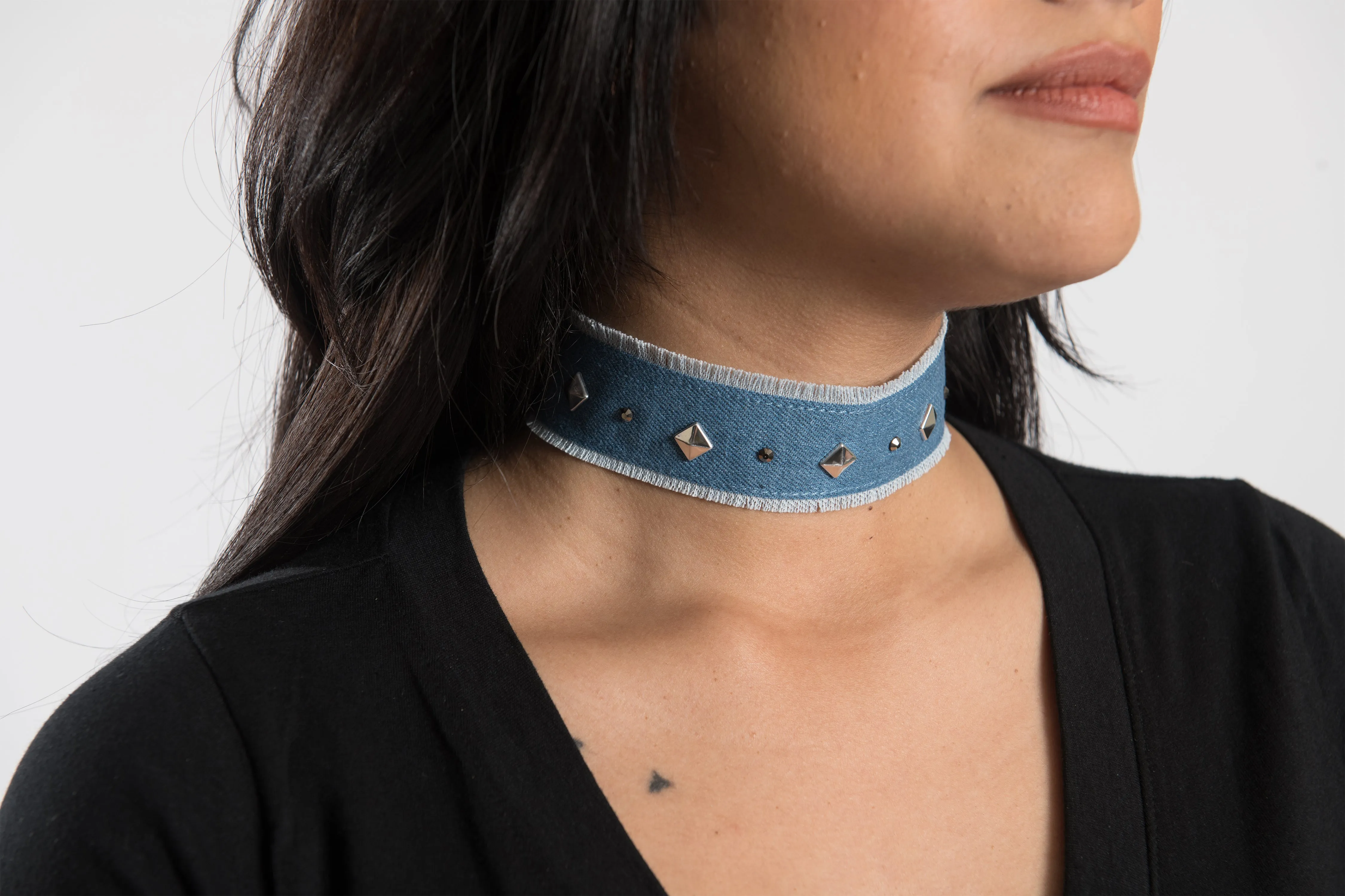 Bling Denim Choker