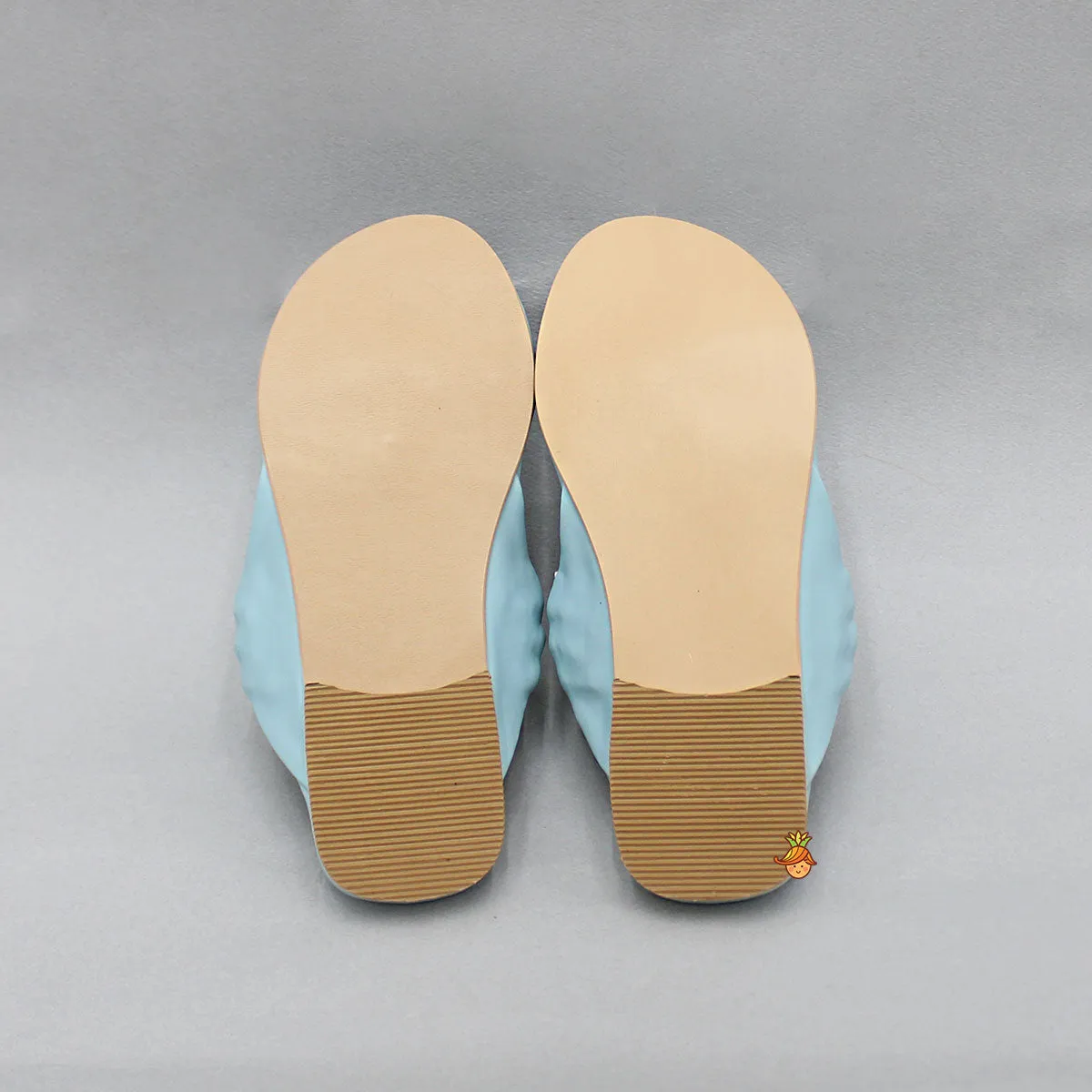 Blue Braided Kolhapuri Flats