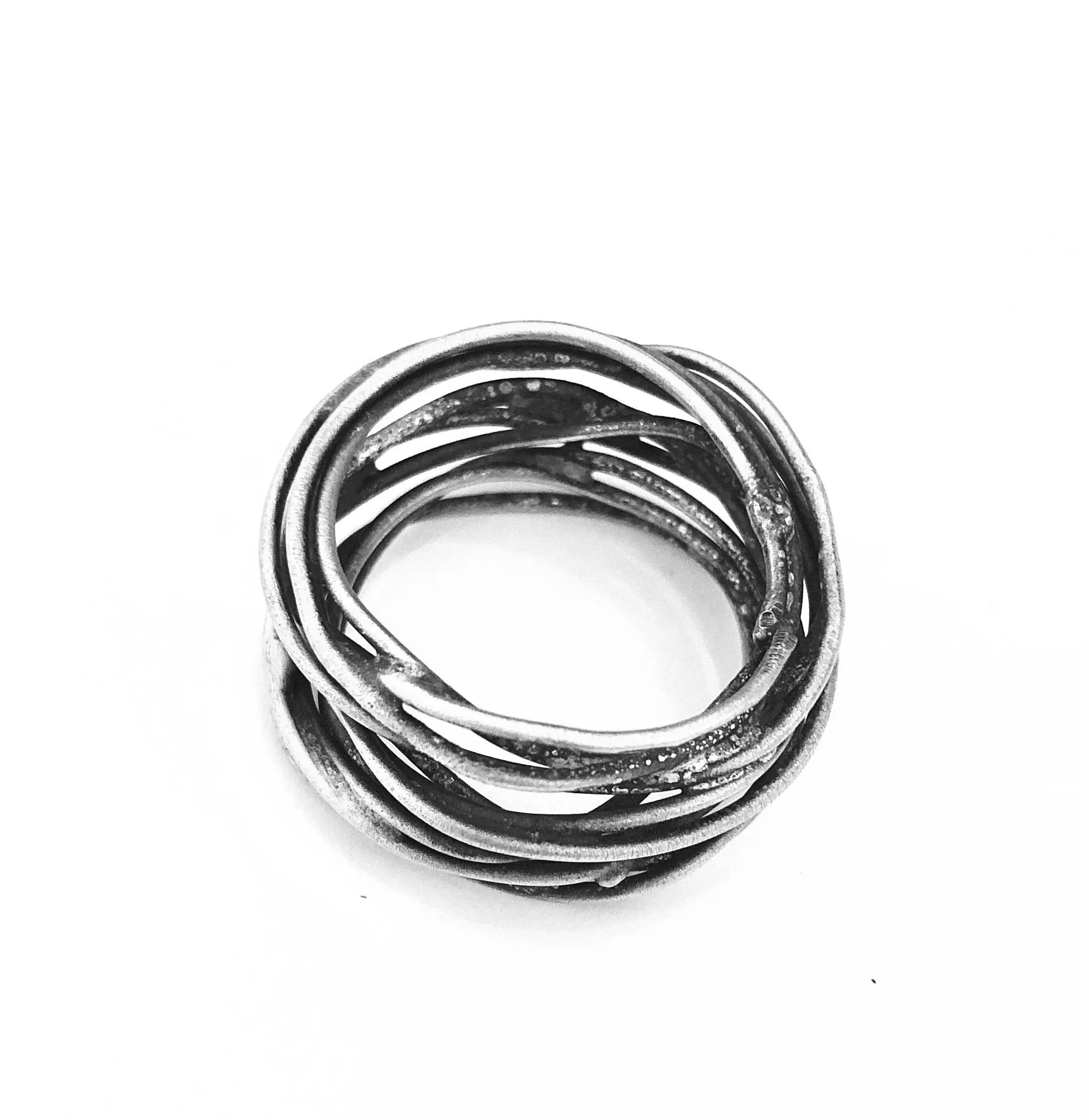 Branch Ring in Silver Wire