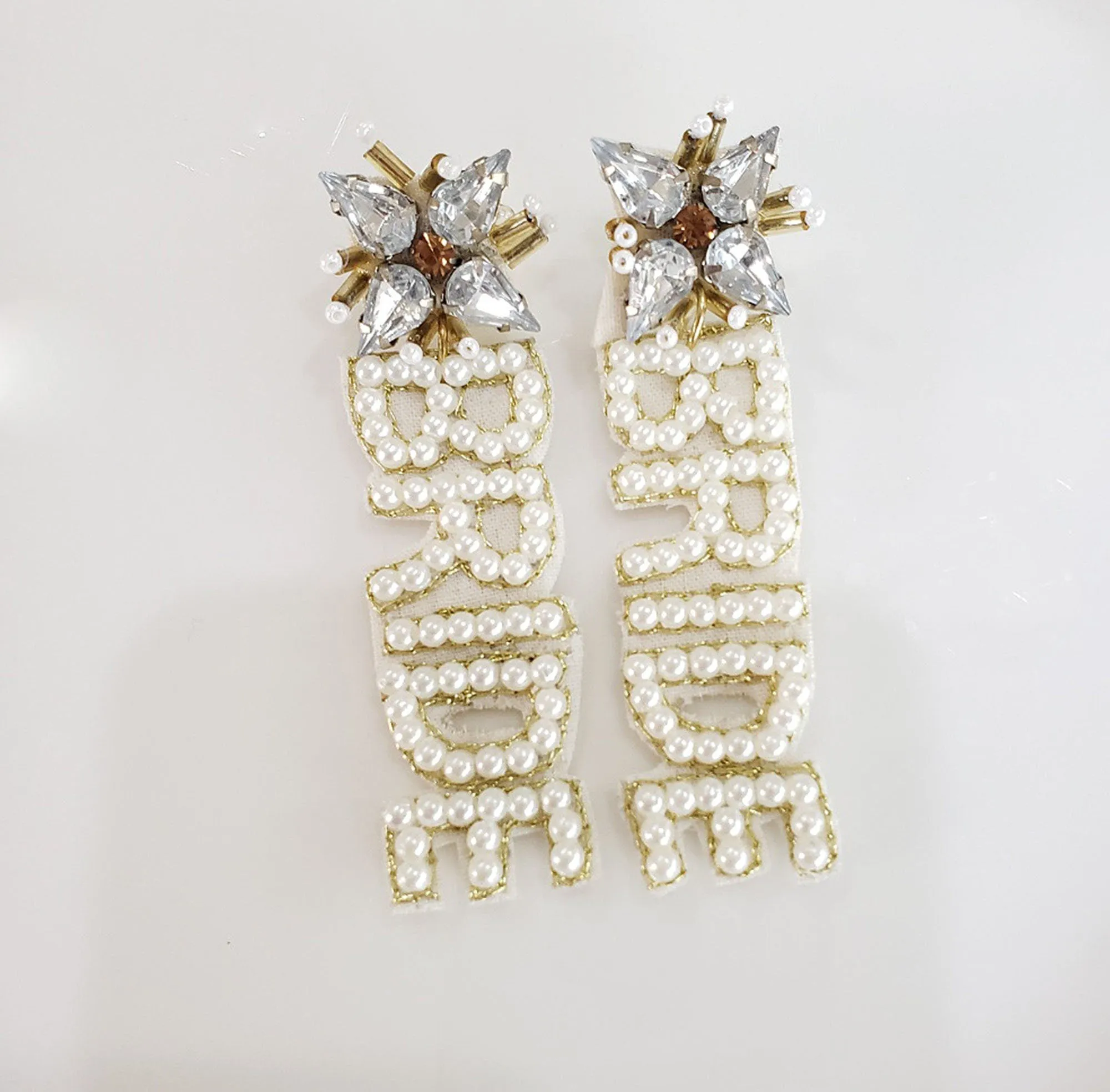 Bride Pearl Rhinestone Earrings/Bride Earrings , Bridal Shower Engagement Party,
