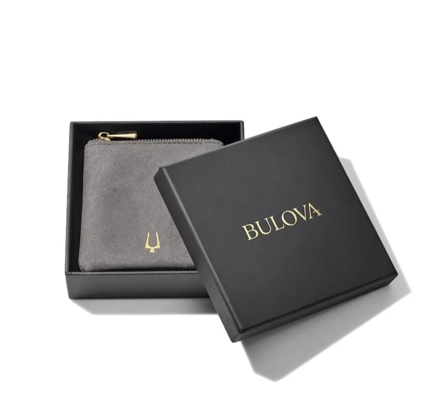 BULOVA LEATHER DOUBLE WRAP BRACELET J97B003M