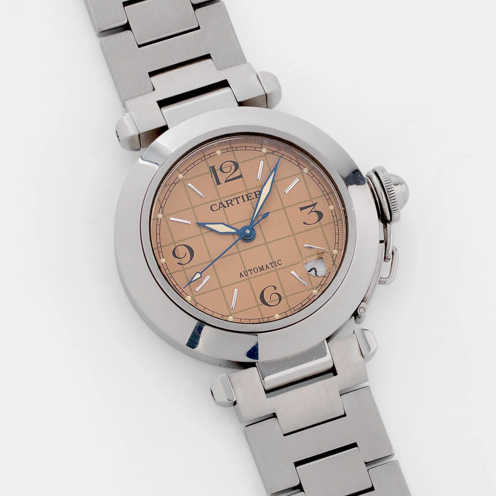 Cartier Pasha Steel Salmon Dial