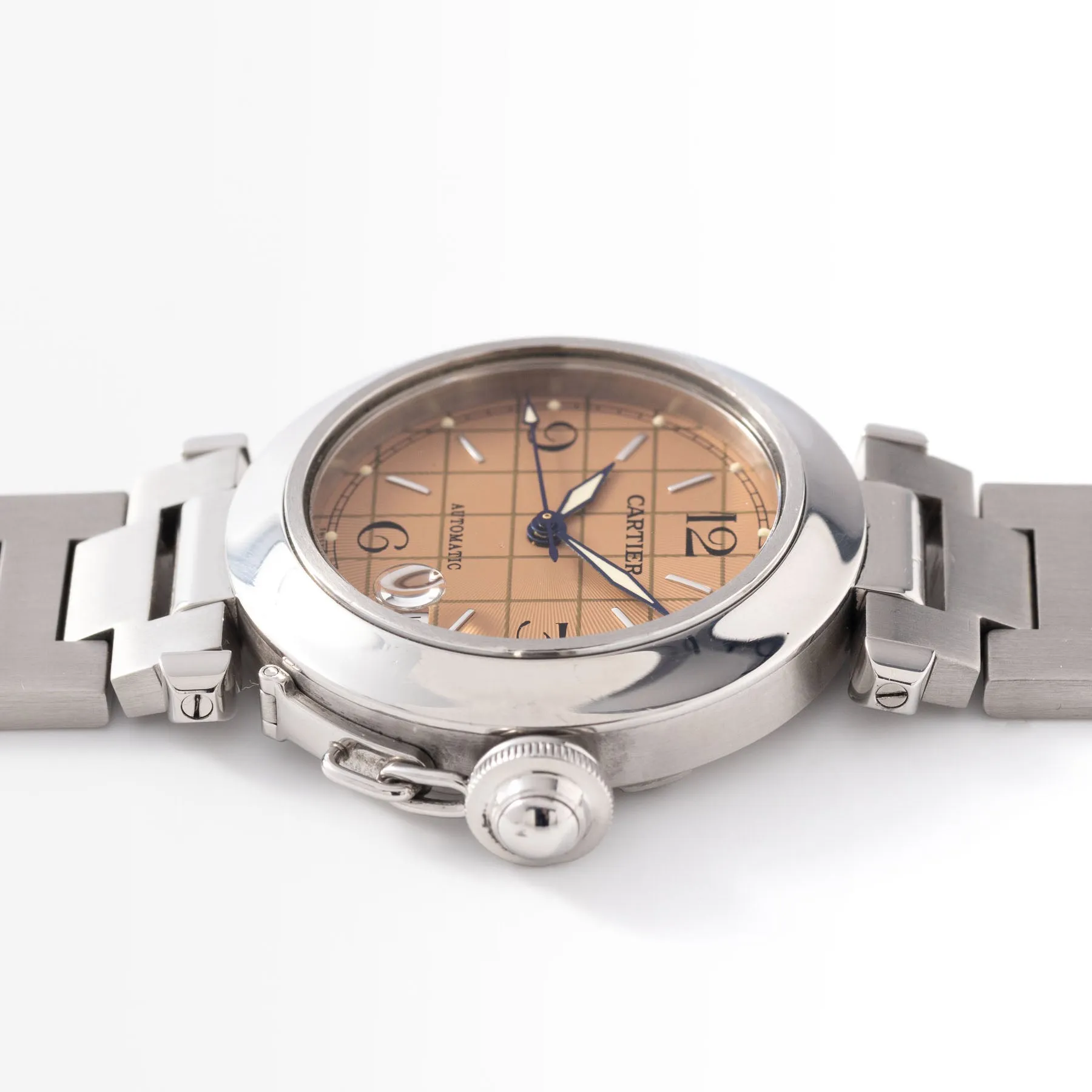 Cartier Pasha Steel Salmon Dial