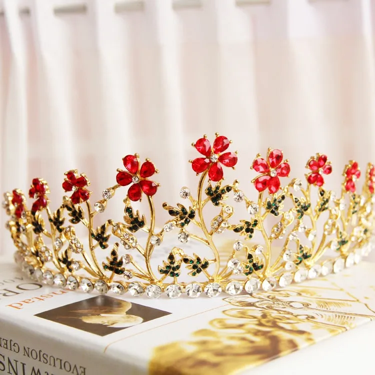 Cheery Red Flower Diadem