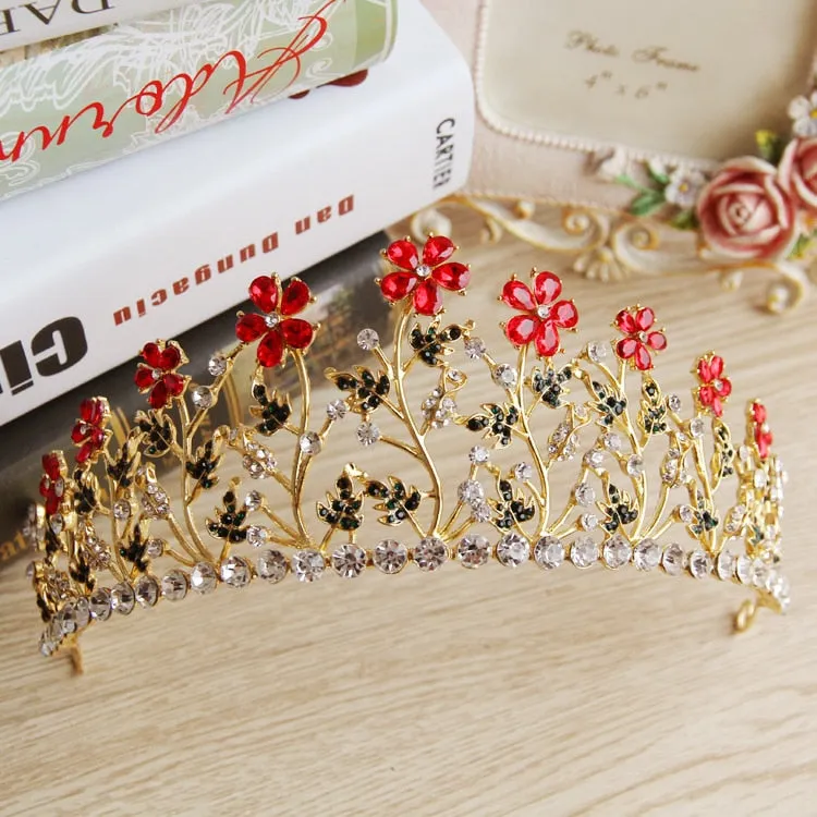 Cheery Red Flower Diadem