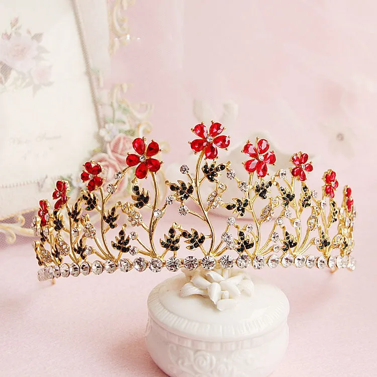 Cheery Red Flower Diadem