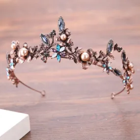 Chic Bronze Leaf Diadem