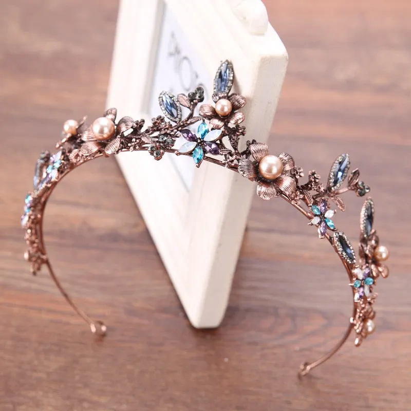 Chic Bronze Leaf Diadem