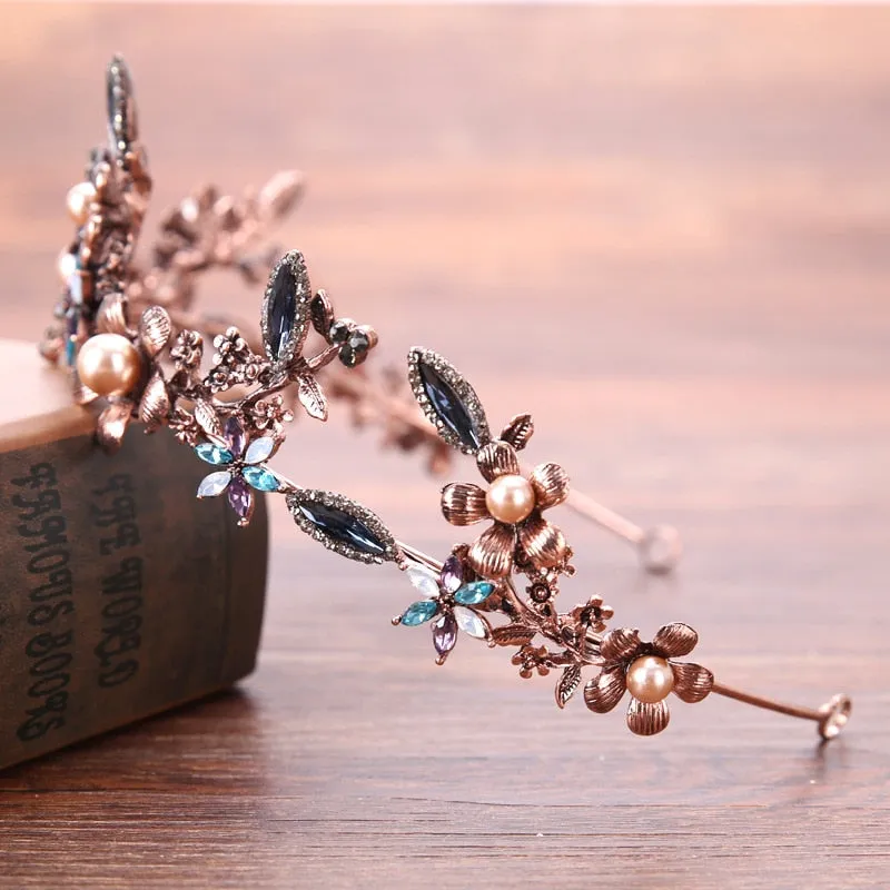 Chic Bronze Leaf Diadem