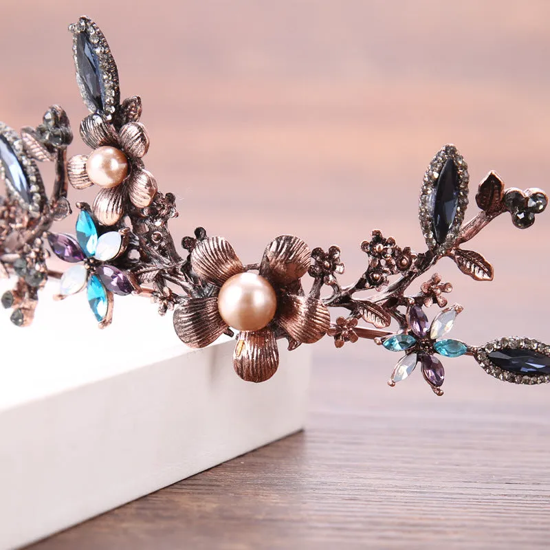 Chic Bronze Leaf Diadem