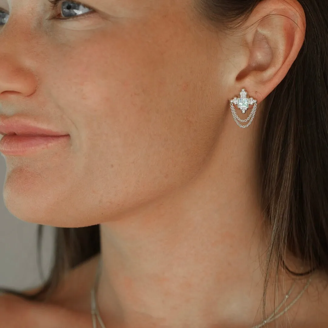 Chloe Sterling Silver Blue Topaz Earrings