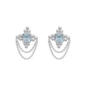 Chloe Sterling Silver Blue Topaz Earrings