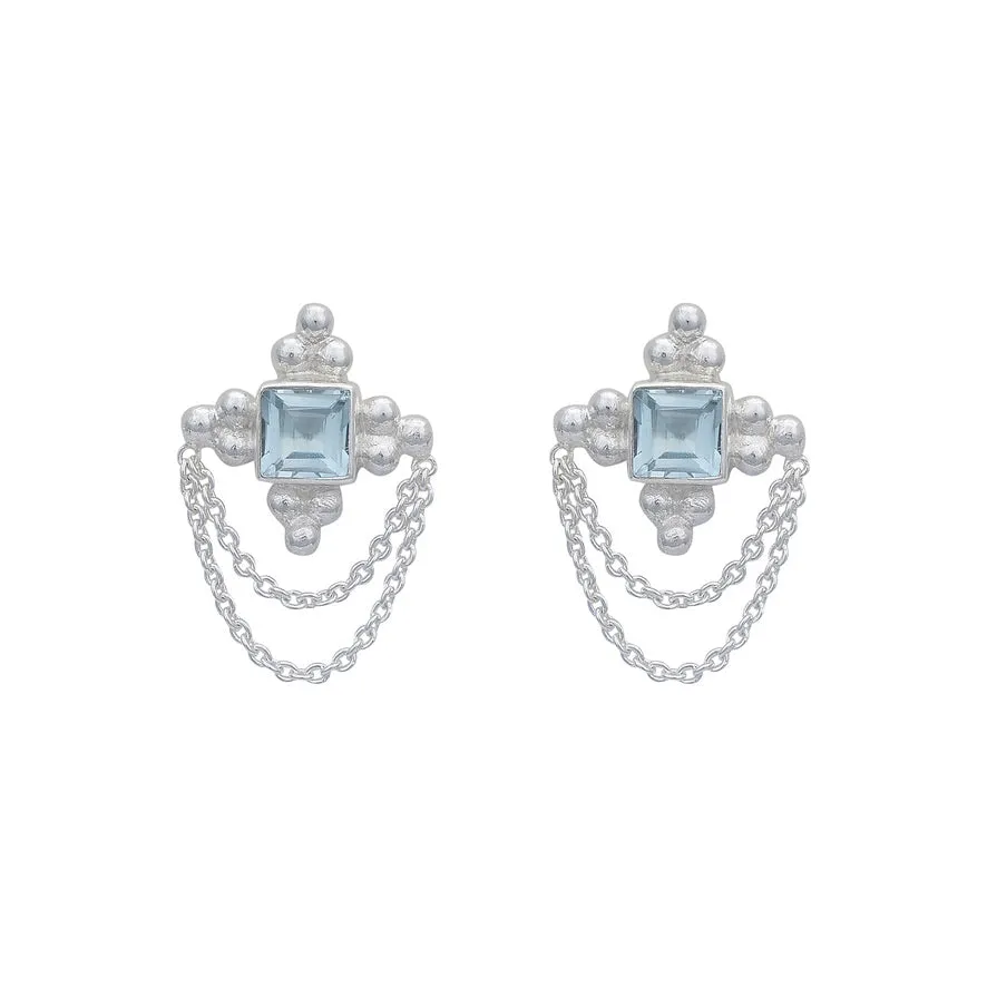 Chloe Sterling Silver Blue Topaz Earrings